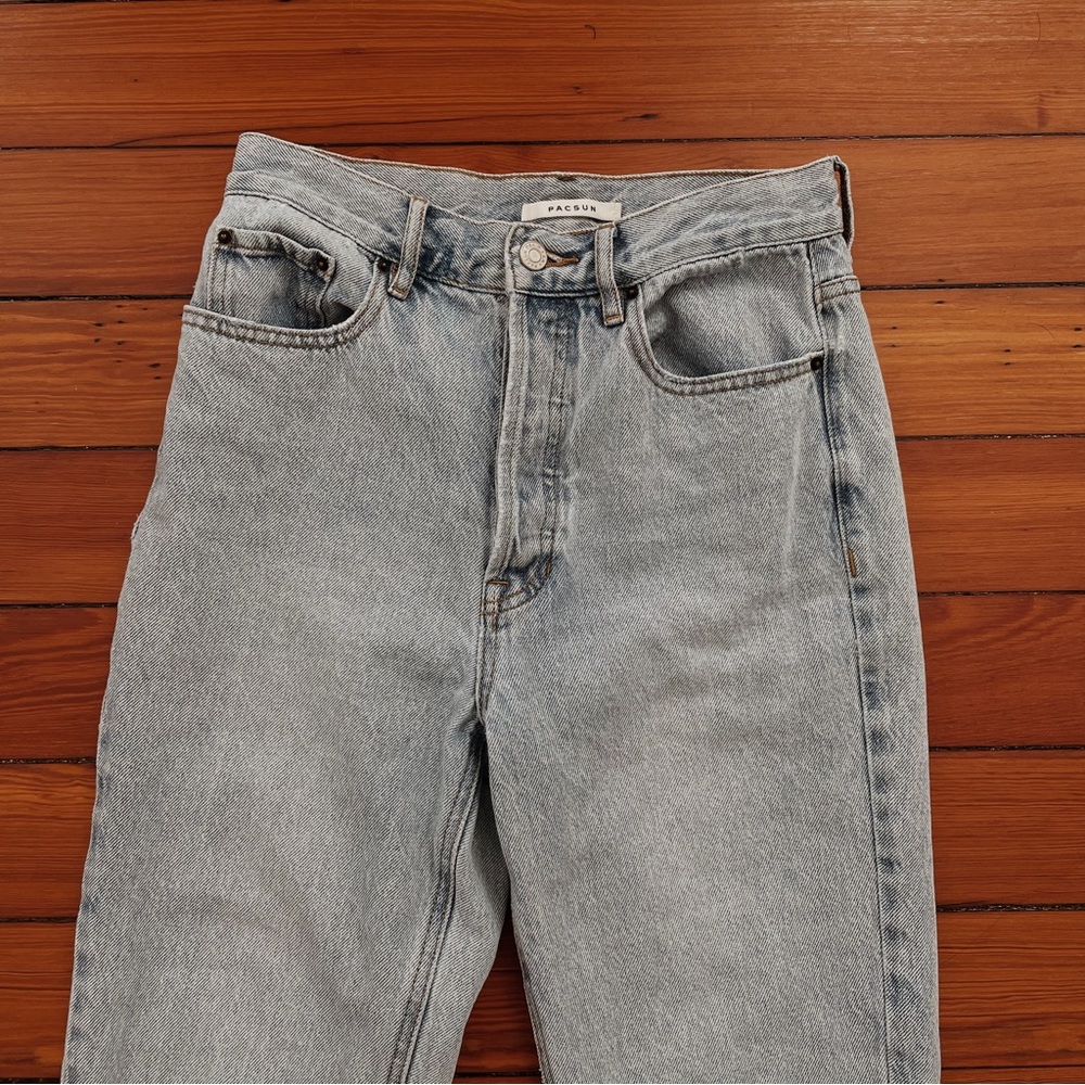 Pacsun Ultra High Rise Slim Light Wash Blue Jeans - Picture 2 of 4